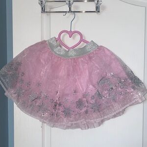 Disney Frozen Pink and Silver Snowflake Skirt